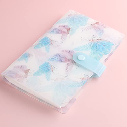 120 Slots Nail Art Sticker Storage Book Water Nail Decals Organizer Photo Album Butterfly Cover Nail Sticker Binder Stencils Collecting Card Case For Water Sliders Nail Art Display Showing Manicure Accessories #TOP3