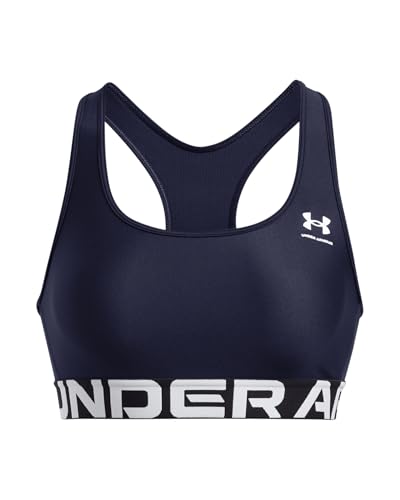 Image of Under Armour Womens HeatGear Authentics Mid Impact Branded Sports Bra