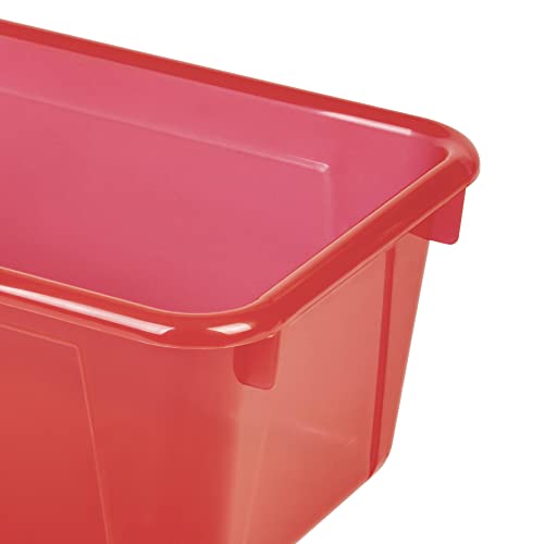 Image of Storex Small Cubby Bins - Plastic Storage Containers for Classroom, 12.2 x 7.8 x 5.1 inches, Assorted Candy, 5-Pack (62490A05C)