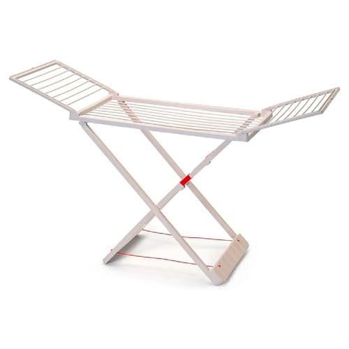 Acan Tradineur - Tendedero Plegable de Resina con 20 Metros Espacio de tendido - Soporte para Tender Ropa, Interior o Exterior - 180 x 108 x 55 cm - Color Beige
