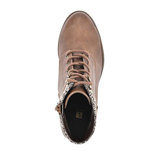 WHITE MOUNTAIN Women's Lace-Up Ankle Boot Stacked Heel