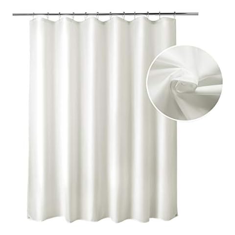 Titanker Fabric Shower Curtain Liner, Cream Shower Curtain Liner with 2 Magnets, Waterproof Polyester Shower Curtains Bathroom 85GSM Shower Curtain Liners, Machine Washable, 72 x 78 Inches Cover