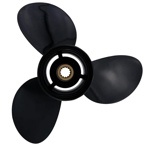 Boat Propeller 13 1/4 x 17 for BRP Johnson Evinrude OMC Stern Drive 40-140 HP Engines, 13 Tooth Spline 13 1/4x17 Pitch Aluminum Boat Motor Props, OEM No.765183, 3 Blades Boat Outboard Propeller, RH