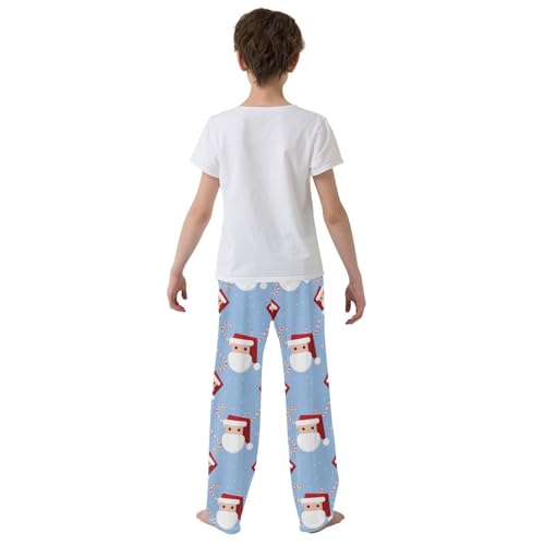 Boys' Pants Christmas Cow Candy Cane New Year Long Bottoms Jogger Pants Elastic Waist Trousers with Pockets S-XL3
