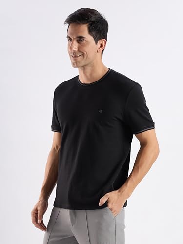 Image of TURMS Men's Ice Cool Tech Round Neck T-Shirt, Odor Control, Stretchable & Breathable, Cotton Rich Fabric, Half Sleeve