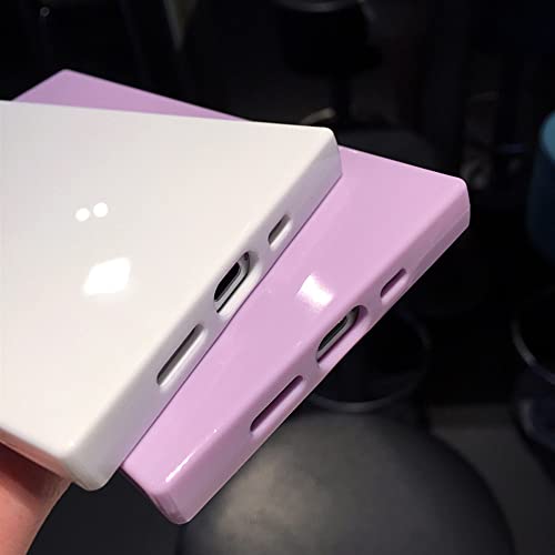 Coque de téléphone pour iPhone SE 2020 housse carrée cyan clair - 3