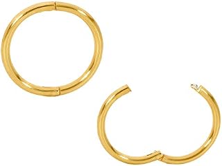 365 Sleepers 1 Pair 22ct Gold Plated Solid Sterling Silver 13mm Hinged Hoop Sleepers Earrings Made in Australia