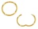 365 Sleepers 1 Pair 22ct Gold Plated Solid Sterling Silver 5/16" (8mm) 18G Hinged Hoop Sleepers Earrings Made in Australia