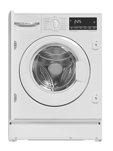 Bosch Einbau Waschtrockner 8 kg Waschen und 5 kg Trocknen, Serie 6, Waschen und Trocknen in nur 60 Minuten, Speed Perfect, Active Steam Dampffunktion, Hygiene Care, Nachlegefunktion, WKD28490
