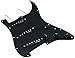 Dopro Loaded Guitar Pickguard with Wilkinson Pickups Prewired ST Pickguard for USA/Mexico Made FD Strat Stratocaster Black 3Ply