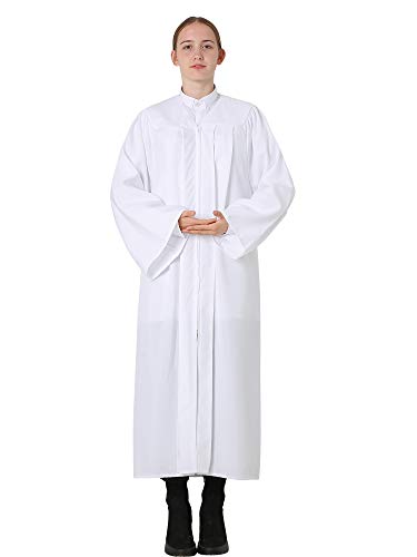 GraduatePro Baptism Choir Robe Adult Clergy Church Pastor Pulpit Robes Preachers Confirmation Robe Unisex Red/White2