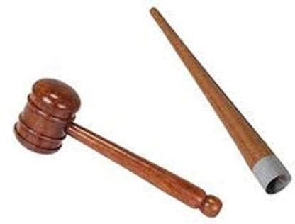 Kiraro Combo Cricket Bat Double Side Knocking Wooden Mallet (Hammer) with 1 Cricket Bat Handle Gripper Cone (Pack of 2) 1