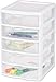 STERILITE 1 New 20758004 Clearview Small 5 Drawer Desktop Storage Unit White