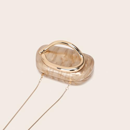 Image of Acrylic Clutch Purse for Women Marbling Evening Wedding Handbags Acrylic Shell Box Purses for Party Prom Cocktail
