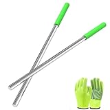 Garage Spring Tension Tool Set Metal Varnished Winding Pubs and Protective Gauntlets for Precise Moment Slip Handle Spring Winding Tool