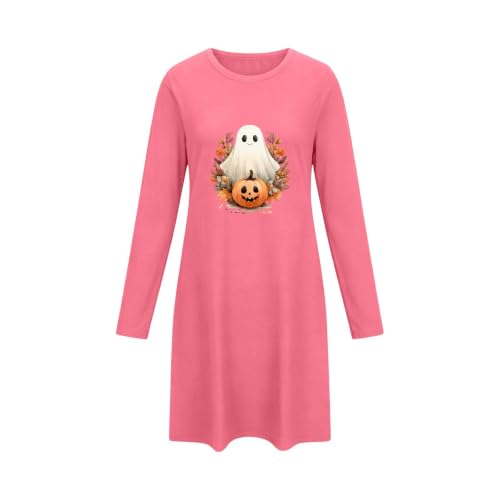 fartey Halloween Dress for Women Long Sleeve Ghost Nightgown Sleep Dress - image 5