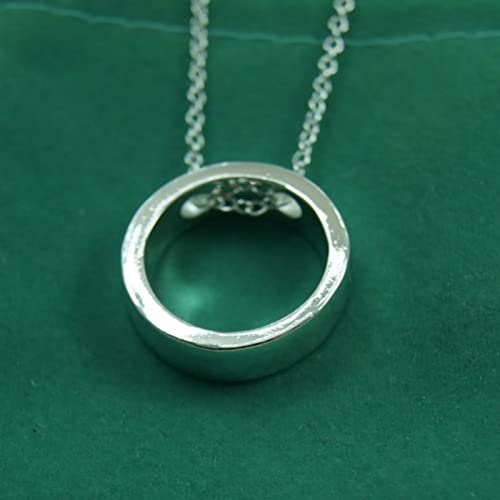 Colliers en Argent Sterling : le cadeau de mariage idéal avec pendentifs creux ronds pour femme