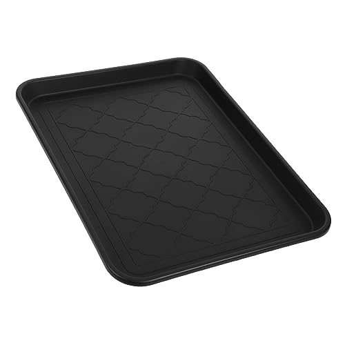 HEALEEP Multi Functional Shoe Mat Tray Plastic Boot Tray for Entryway Mudroom Pet Feeder and Storage Floor Protector for Indoor Outdoor Use