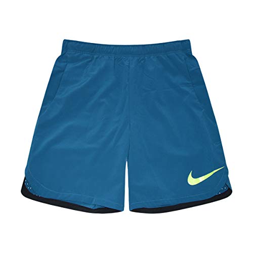 Nike Men's Dri-Fit Flex Vent Max Training Shorts (Pale Blue/Volt, Medium)
