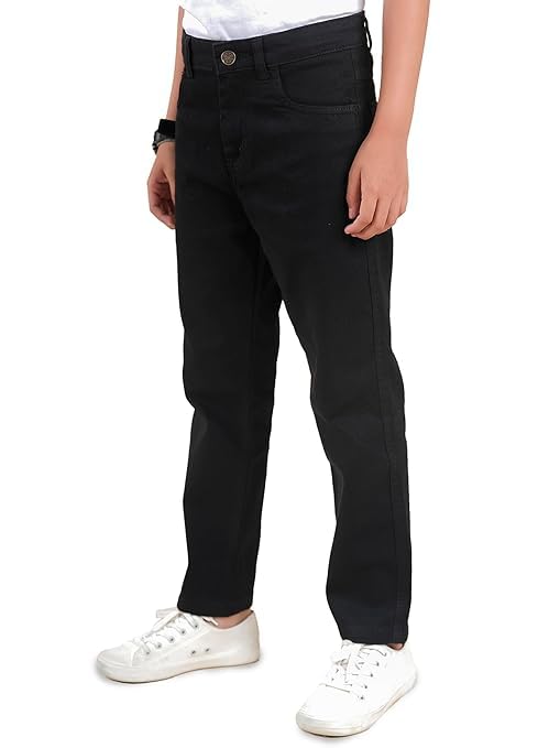 Image of Boy's Slim Fit Mid Rise Stretchable Jogger Jeans Stylish Casual Wear Jeans with 5 Pocket Design | Trendy Everyday Bottom Wear