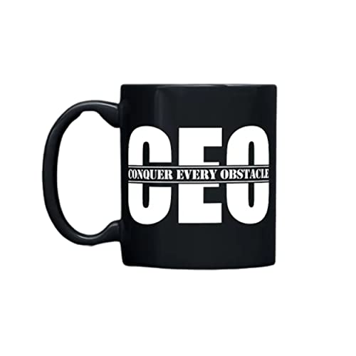 CEO Stylish Coffee Mug 11oz Black Ceramic Gift