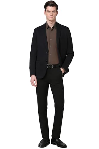 Image of Peter England Textured Knit Single-Breasted Blazers