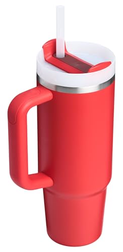 Image of STANLEY Quencher H2.0 Tumbler with Handle and Straw 30 oz | Flowstate 3-Position Lid | Cup Holder Compatible for Travel | Insulated Stainless Steel Cup | BPA-Free | Chili Red