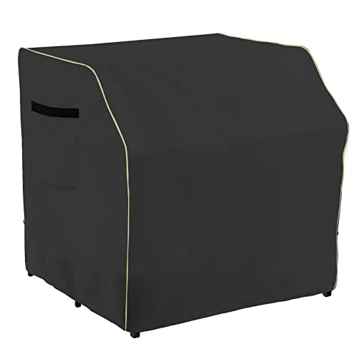 Bitubi 41 Inch Outdoor Bar Set Cover 600D Oxford Cloth Classic Black Heavy Duty Waterproof Patio Bar Set Cover Wicker Bar Table Set Covers