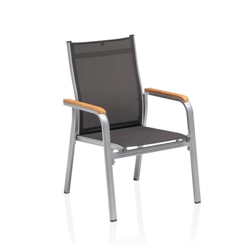 Kettler Granada Gartensessel, stapelbar, zerlegt, Silber/Anthrazit Kettler Granada Gartensessel, stapelbar, zerlegt, Silber/Anthrazit