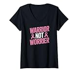 Photo Gallery donna warrior not worrier | consapevolezza del cancro al seno con nastro rosa maglietta con collo a v Photo Gallery donna warrior not worrier | consapevolezza del cancro al seno con nastro rosa maglietta con collo a v
