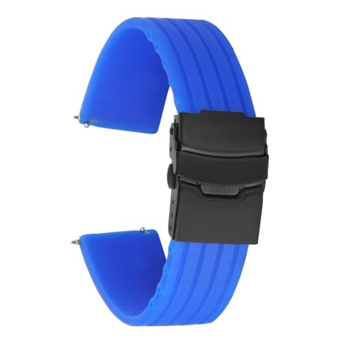 Bracelet silicone montre réglable et déclipable à platine souple universelle