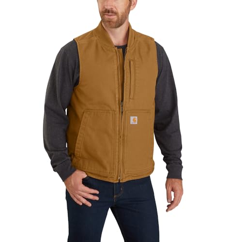 Carhartt Men's 104395 Washed Duck Insulated Rib Collar Vest