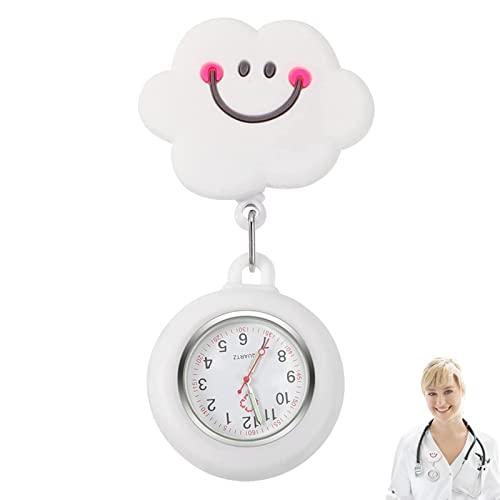 Fowybe Clip en el Reloj,Pecho Enfermera - Enfermera con indicador Luminoso en la Oscuridad, enfermería con Clip, Reloj médico con segundero