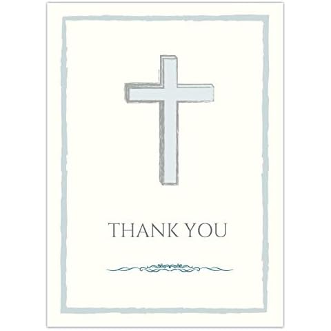 Elcer 20 Christian thank you cards with envelopes Religious Catholic acknowledgement Thank you notes Cover