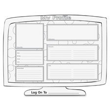 Hygloss Products Creative Learning Poster - My Profile Design - Art Activities for Classroom, Kids’ Camps, Events, Parties & More - Black Design on White Paper - 17” x 22” - 24 Posters per Pack