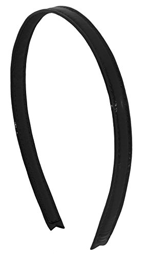 Skinny Black Narrow Headband in Patent Leather