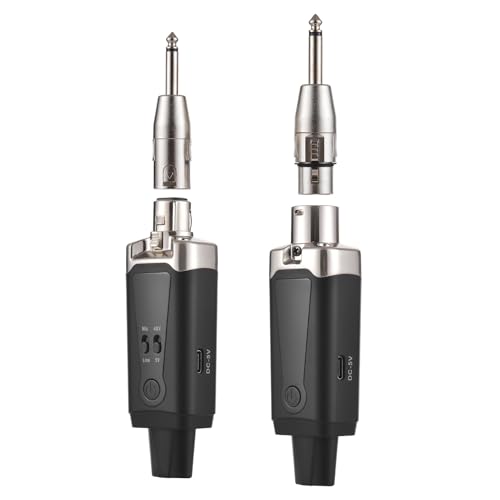 Sistema inalámbrico de micrófono XLR con transmisor y receptor UHF, rendimiento confiable para mezcladora de audio, ideal para amantes de la música miniatura 3