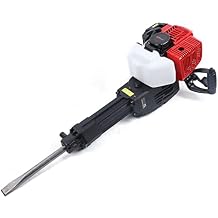 Gasonline Demolition Jack Hammer, 52CC 2.4HP 2-Stroke Gas Piling Single Cylinder Air Coolin Demolition Power Jack Hammer Concrete Breaker Drill, 1900W Heavy Duty Gas Powered Jack Hammer with 2 Drill