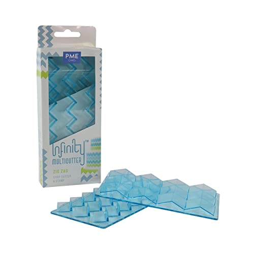PME IMC230 Infinity MultiCutter-Zig Zag, Set of 2, Plastic, Blau