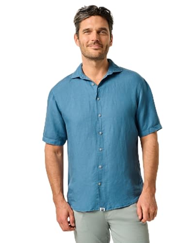 johnnie-O Short Sleeve Hangin' Out Linen Button Down Shirt - Gianni