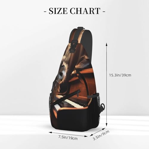 Bolso bandolera cruzado para hombres y mujeres color negro miniatura 3