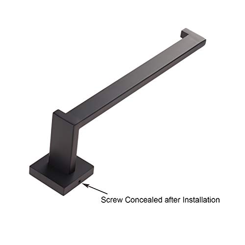 Toprema Towel Holder Bar Towel Ring Stainless Steel Matte Black Hand Bath Towel Hanger Bathroom Lavatory Kitchen Hardware Wall Mount #TOP2