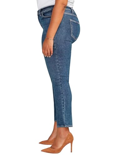 Silver Jeans Co. Women's Plus Size Infinite Fit Mid Rise Straight Leg Jeans2