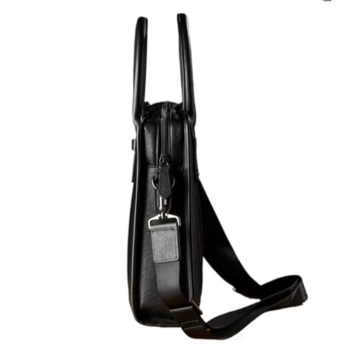 Briefcases Handmade Genuine Leather Briefcase Men Leather Shoulder Bag Office Laptop Cross Body Bag3