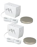DEWENWILS 2 Pack Touch Dimmer Switch, Plug and Play Lamp Touch Control Pad, Touch Lamp Switch, Dimmable LED/CFL Lights, and Incandescent Bulbs, Dimmer Extension Cord, ETL Listed, White