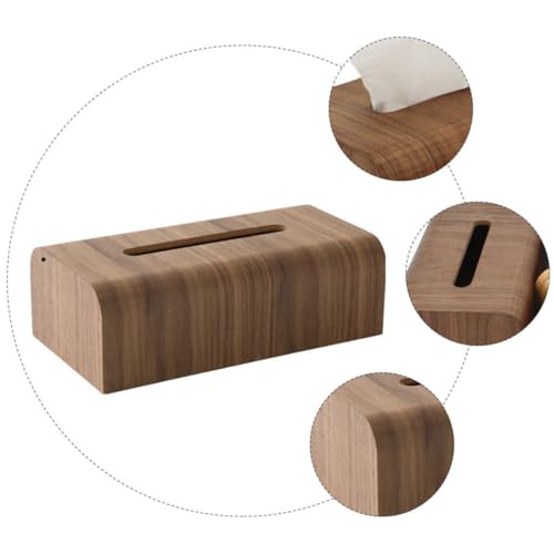 Boîte à mouchoirs rectangulaire en bois pour bureau et hôtel - 4
