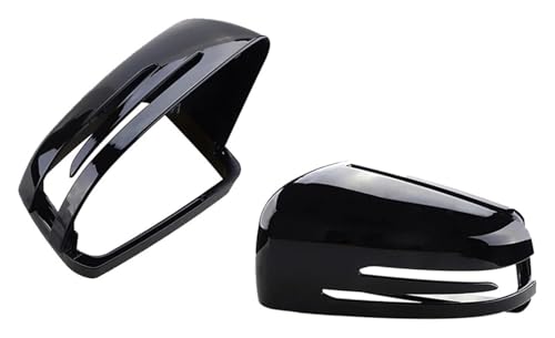 アミラーア 用 W204 C207 W212 W221 W164 C218 サイドウィングミラーカバー 車のバックミラー改造パーツ(Glossy Black)