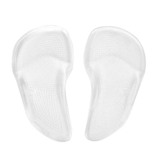 Lify Unisex Gel Metatarsal Forefoot Arch Support Shoe Inserts Cushion Insoles gel Pad - Generous Ball of Foot Cushions for Arch Support, Plantar Fasciitis & More - 1 Pair White