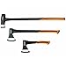 FUXTEC AXT Set, 3 teilig, Beil 600g, Axt 1.000g, Spaltaxt 3.000g - Spalthammer Axtset, Spaltbeil