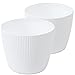 Produktbild Tymar Blumentopf, 2er-Pack, Runde Form, Übertopf ((2pack) Weiß, ø 18 cm)
